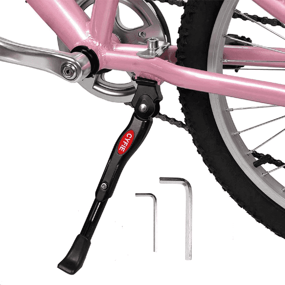 Cyfie Bike Kickstands Center Mount for 16 18 20 Inch Bicycles Adjustable Aluminum Alloy Kickstands for 16-20inch Wheel Mountain Bike Road Bicycles