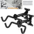 thumbnail image 1 of Cyfie Bike Rack Wall Mount Hanger, Horizontal Bicycle Garage Storage Hooks Indoor Bike Holder for Haning Mountain Road Bike in Apartment, Adjustable (2 Pack), 1 of 8