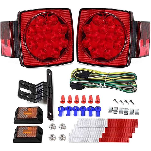 Cyfie Trailer Lights, 12V Boat Trailer Lights Submersible Waterproof