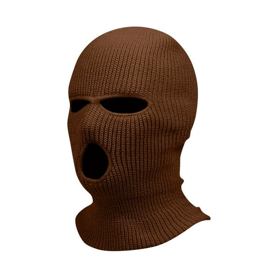Cyglowse 3 Holes Ski Cycling Balaclava Hood Cap Full Face Mask Coffee One Size