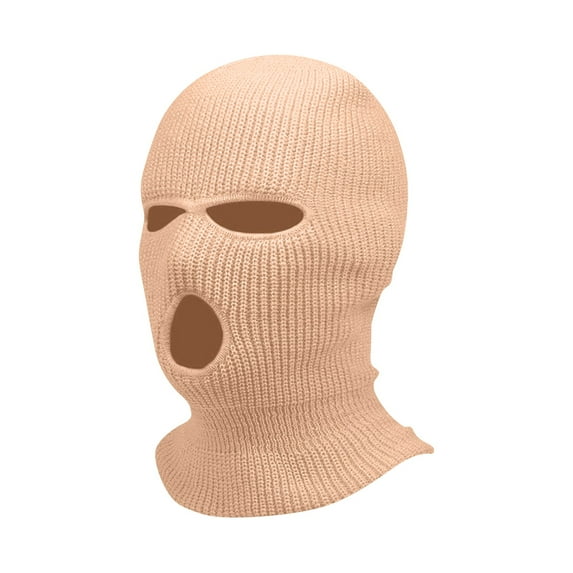 Cyglowse 3 Holes Ski Cycling Balaclava Hood Cap Full Face Mask Khaki One Size