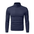 thumbnail image 1 of Cyglowse Breathable Base Layer for Men Thermal Mock Turtleneck Long Sleeve Shirts Lightweight Warm Hiking Skiing Undershirt Navy XL, 1 of 4