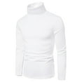 thumbnail image 1 of Cyglowse Breathable Base Layer for Men Thermal Mock Turtleneck Long Sleeve Shirts Lightweight Warm Hiking Skiing Undershirt White XL, 1 of 4