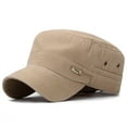 thumbnail image 1 of Cyglowse Cadet Hat Flat Top Hats Army Military Caps for Men Women Khaki S, 1 of 2