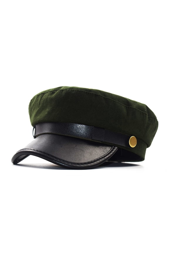 Chauffeur Hat for Men Women Classic Vintage Newsboy Cap Costume Hats Beret Cap Army Green One Size