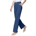 thumbnail image 1 of Cyglowse Drape High Rise Pull on Stretch Pants Breathable for Senior Women Royal Blue M, 1 of 6