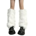 thumbnail image 1 of Cyglowse Faux Fur Fuzzy Leg Warmers Furry Boot Covers for Women Girls, Furry Boot Cuffs Fuzzy Shoes Cover Socks 1 Pair, 1 of 4
