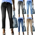 thumbnail image 1 of Cyglowse High Waisted Jeans for Women Stretchy Tummy Control Butt Lifting Skinny Fit Stretch Denim Pants Trendy Blue S, 1 of 7