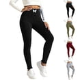 thumbnail image 1 of Leggings for Women Ribbed Knit Elastic Waist Tummy Control Winter Tights Cozy Lounge Pants Soft Sweater Pants Long Black XL, 1 of 6
