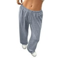 thumbnail image 1 of Cyglowse Lounge Pants for Women Wide Leg Low Rise Sweatpants Baggy Casual Pants Yoga Pants with Drawstring Elastic Waist Loose Fit Comfortable Lightweight Sweatpant with Pockets Light Gray 2XL, 1 of 7