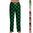 thumbnail image 1 of Cyglowse Mens Christmas Pajama Pants Soft Pj Bottoms Lounge Pants with Drawstring Plaid Wine 2XL, 1 of 7