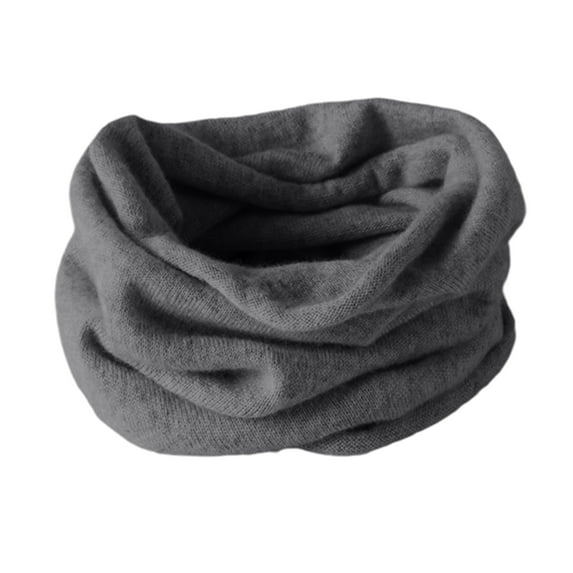 Cyglowse Neck Gaiter Small Neck Scarf Neck Scarves Fleece Neck Warmers Womens Wool Scarf Dark Gray One Size