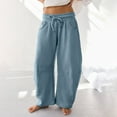 thumbnail image 1 of Cyglowse 2025 Barrel Sweatpants Women, Dark Blue Sweatpants for Women High Waist Soft Lounge Pants with Pockets S, 1 of 6