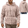thumbnail image 1 of Cyglowse Thermal Hoodie for Men Double Sided Fleece Sherpa Lined Pullover with Pocket Long Sleeve Thick Winter Sweatshirt Pink XL, 1 of 5