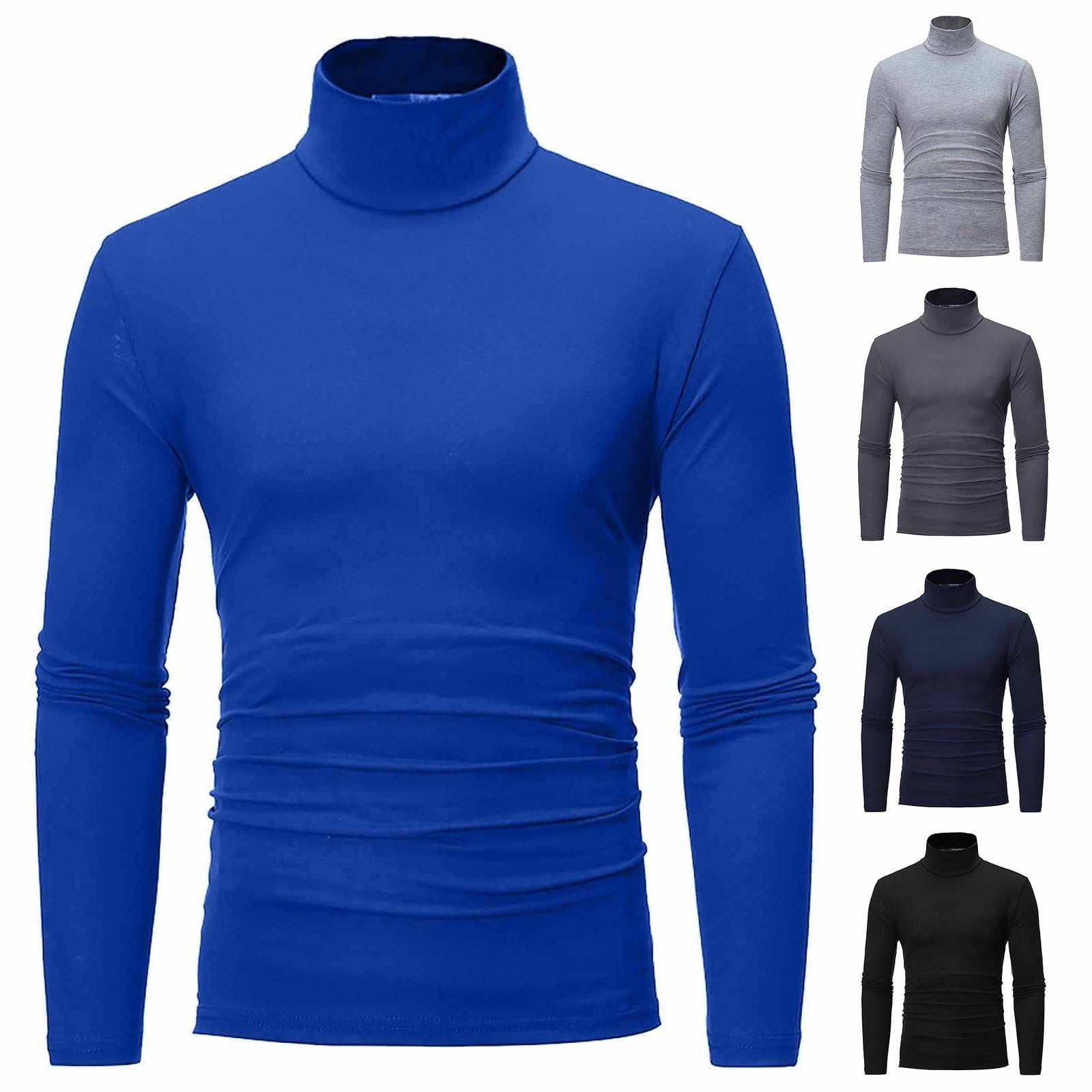 Cyglowse Thermal Shirts for Men Mock Turtleneck Long Sleeve Lightweight ...