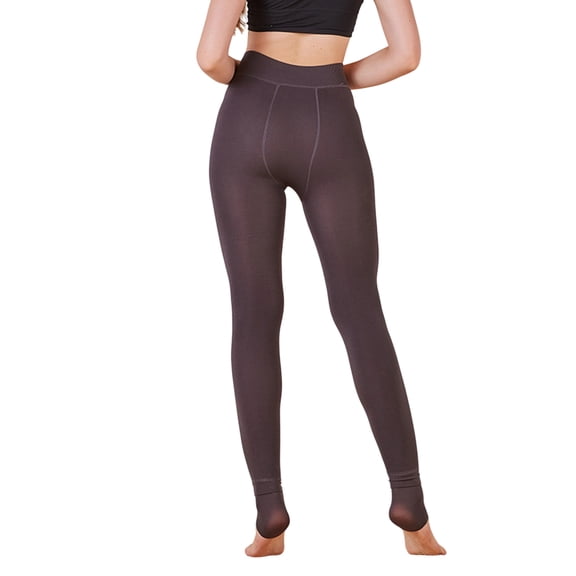 Cyglowse Warm Thermal Pants for Women Fleece Lined High Waist Leggings Winter Soft Thick Yoga Workout Tights Gray One Size