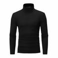 thumbnail image 1 of Cyglowse Warm Thermal Undershirt for Men Long Sleeve Turtleneck Basic Shirt Lightweight Soft Layering Pullover Black 2XL, 1 of 6