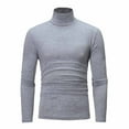 thumbnail image 1 of Cyglowse Warm Thermal Undershirt for Men Long Sleeve Turtleneck Basic Shirt Lightweight Soft Layering Pullover Gray XL, 1 of 5