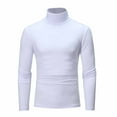 thumbnail image 1 of Cyglowse Warm Thermal Undershirt for Men Long Sleeve Turtleneck Basic Shirt Lightweight Soft Layering Pullover White 2XL, 1 of 5