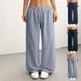 thumbnail image 1 of Cyglowse Wide Leg Sweatpants Women Baggy Low Rise Sweatpants with Pockets Winter Y2K Drawstring Straight Leg Sweatpant Light Gray 2XL, 1 of 8