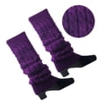 thumbnail image 1 of Cyglowse Women's Fleece Lined Leg Warmers Knit Long Boot Socks Thick Winter Warm Thermal Skating Leg Warmer Daily Wear 1 Pair, 1 of 3