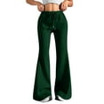 thumbnail image 1 of Cyglowse Women's Wide Waistband Sweatpants 2025 Trendy Baggy High Waisted Casual Trousers Flare Leg Pant Dark Green XL, 1 of 8