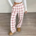 thumbnail image 1 of Cyglowse Womens Fluffy Pajama Pants Flannel Fuzzy Fleece Cozy Lounge Pants with Pockets Winter Warm Pj Bottoms Pink 3XL, 1 of 9