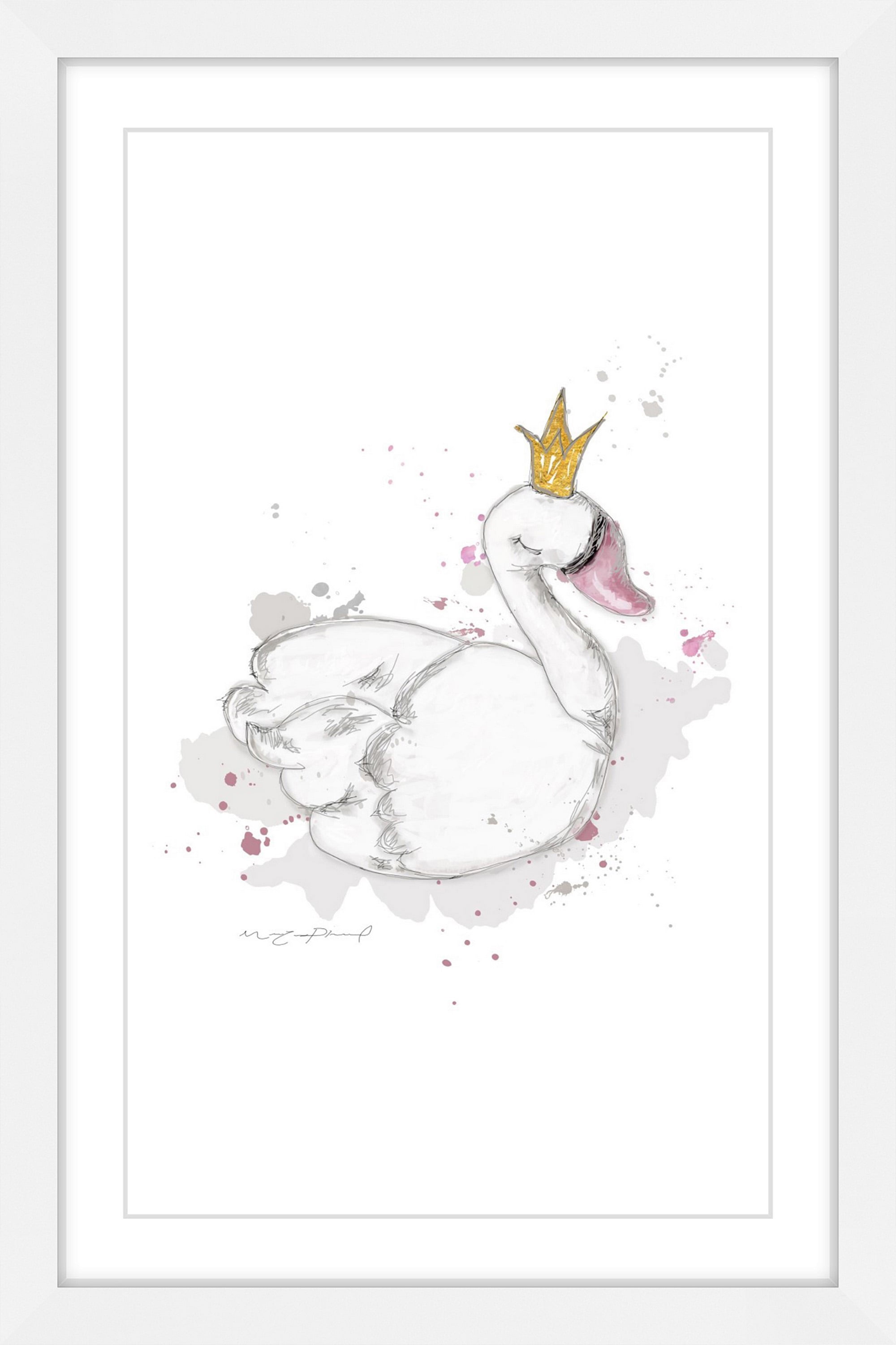 "Cygne" Framed Painting Print
