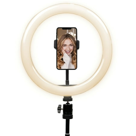 Cygnett - V-Pro 12-Inch Travel Ring Light with Tripod, Travel Pouch, and Bluetooth Remote