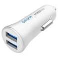 thumbnail image 1 of Cygnett PowerMini 2.4 Dual USB Car Charger, White, 1 of 2