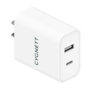 Cygnett CY3887POFLW 38W PowerPlus Dual Port Wall Charger, Black