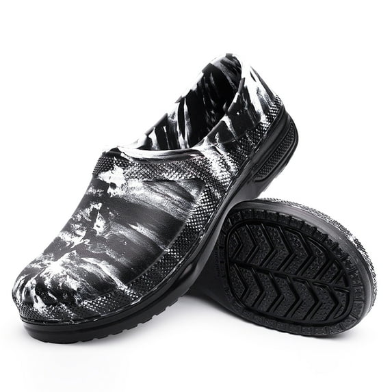 Cyiecw Chef Shoes for Men Oil Resistant Waterproof Safety Work Shoes Nurse Shoes Indoor and Outdoor Non-Slip Garden Work Shoes Kitchen Shoes