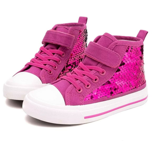 Cyiecw Kids Adorable Fashion High Top Casual Canvas Sneakers