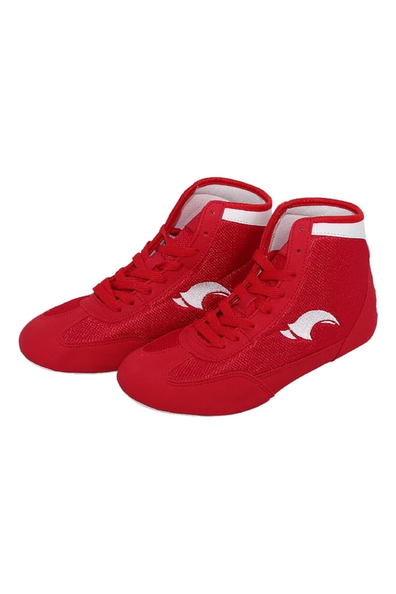 Kids Boys Boxing Shoes Lace-up High Top Training Wrestling Shoes for Boys Competition Training Shoes Youth