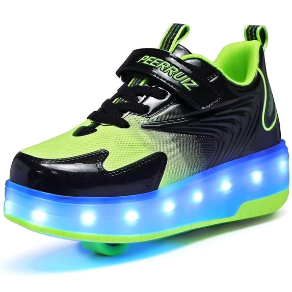 Cyiecw Kids Shoes - New Upgraded with Wheels LED Light Color Shoes Shiny Roller Skates Skate Shoes Simple Kids Gifts Boys Girls The Best Gift for Party Birthday Christmas Day