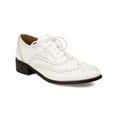 thumbnail image 1 of Cyiecw Lace-up Wingtips Oxford Shoes for Women Cutout Brogues Saddle Shoes, 1 of 7