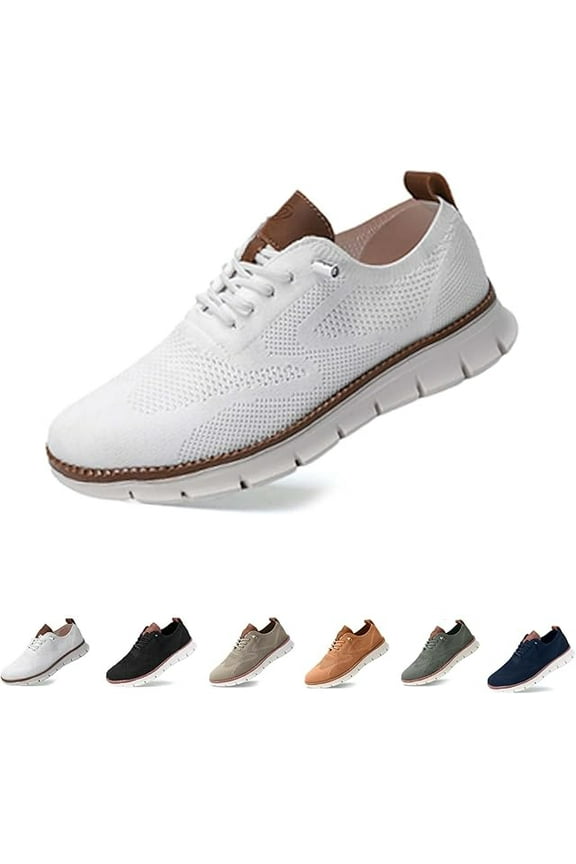 Men's Casual Dress Shoes Comfort Walking Shoes Mesh Knit Lightweight Breathable Sneakers Classic Leisure Oxford Business Shoes