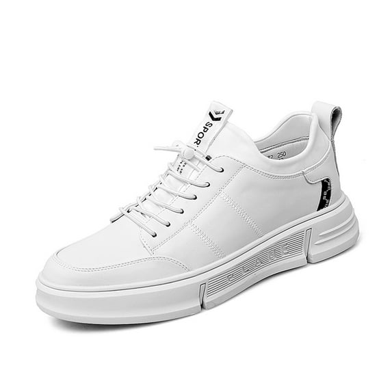 Cyiecw Men's Invisible Height Increasing Elevator Shoes Casual Fashion Leather Sneakers-2.36 Inches Taller