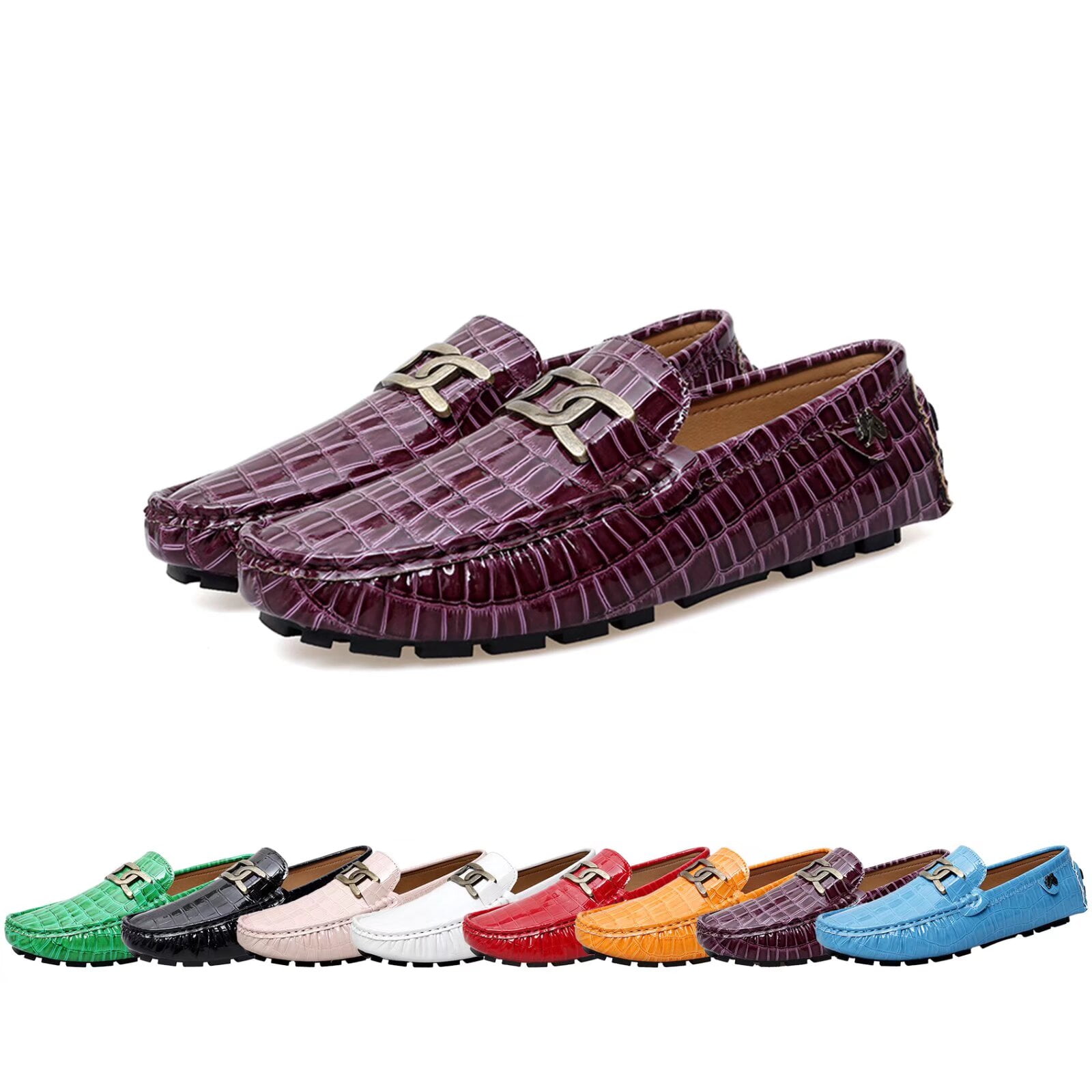 Mens Angel Purple Suede Loafers Sleek Slip-On Design. Sz 12M Men Purple Velvet Loafers Slipon Shoes With Hand Embroidery  main image 4