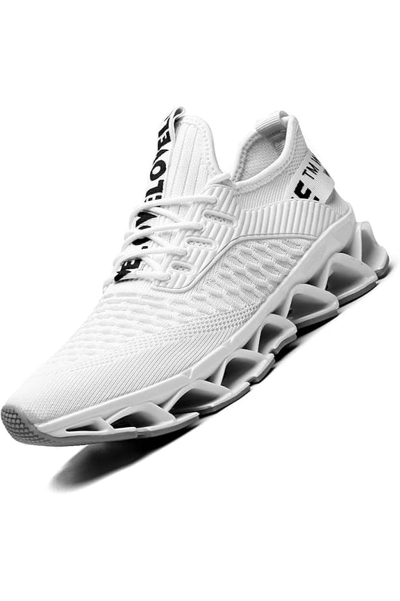 Men's Running Shoes Blade Non Slip Fashion Sneakers Breathable Mesh Soft Sole Casual Athletic Walking Shoes