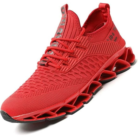 Cyiecw Men's Running Shoes Blade Non Slip Fashion Sneakers Breathable Mesh Soft Sole Casual Athletic Walking Shoes
