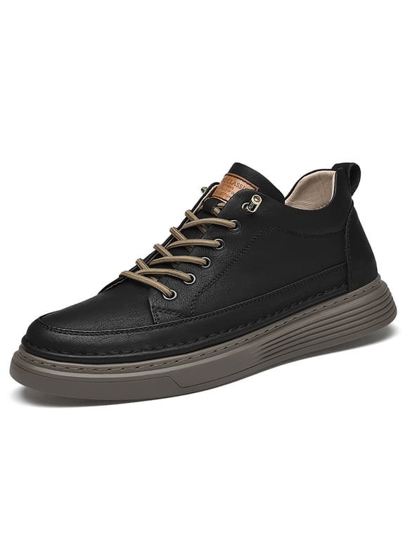 Men's Slip-Resistant Fashion Sneakers, Black, 10.5