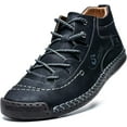 thumbnail image 1 of Cyiecw Mens Casual Leather Shoes Ankle Boots Slip On Lightweight Loafers Mid top Walking Driving Shoes for Male, 1 of 6