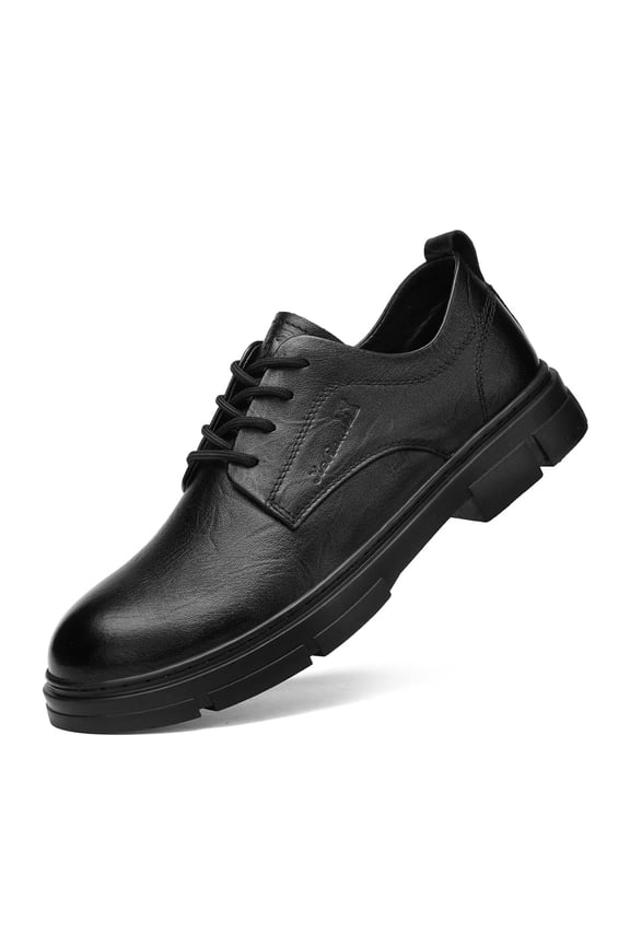 Mens Dress Shoes Casual Business Formal Oxford Derby Dress Leather Sneakers Simple Comfortable Lace-up Walk Office Loafers Flats Shoes for Men