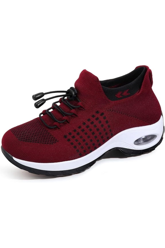 Orthopedic Sneakers Breathable Women Walking Shoes Slip on Trainers Women's Comfortable Casual Ladies Athletic Shoe Thick Bottom