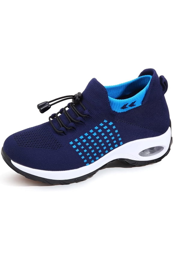 Orthopedic Sneakers Breathable Women Walking Shoes Slip on Trainers Women's Comfortable Casual Ladies Athletic Shoe Thick Bottom