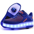 thumbnail image 1 of Cyiecw Roller Shoes Girls Boys Sneakers with Wheels Roller Skate Shoes USB Charging LED Light Up Footwear Skates for Beginner Trainers Kids Lightweight Breatheable Shoe, 1 of 6