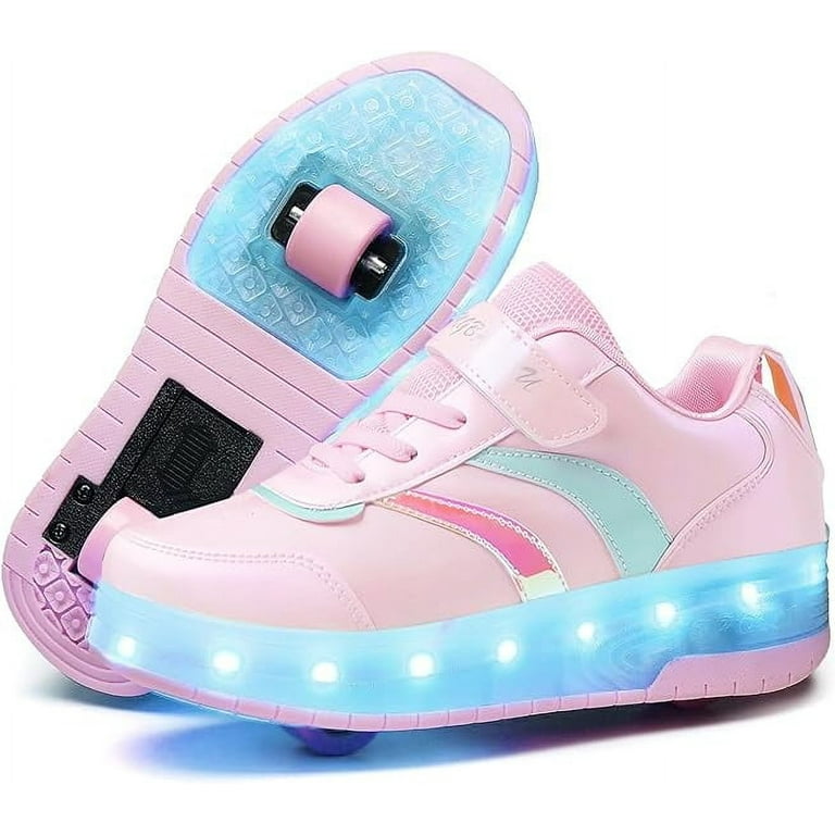 Cyiecw Roller Shoes Girls Boys Sneakers with Wheels Roller Skate