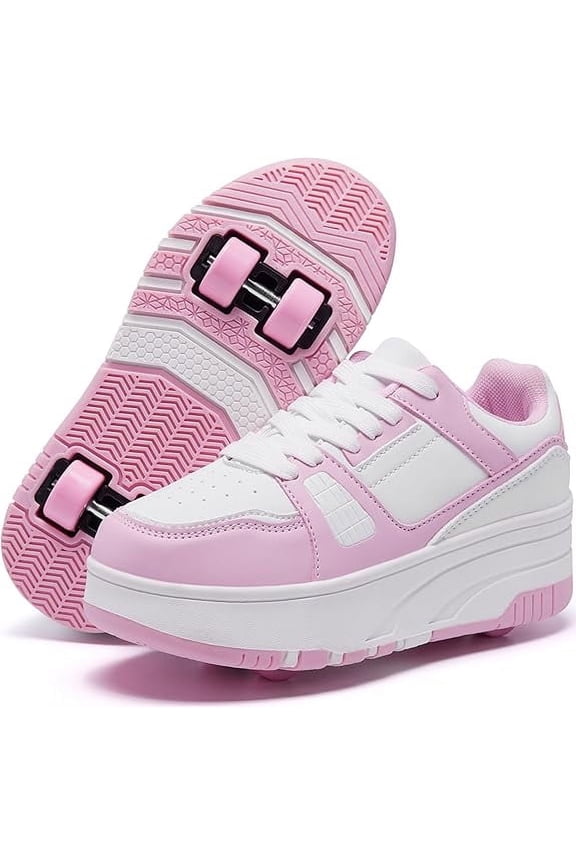 Roller Skate Shoes for Kids Girls Boys Detachable Wheeled Fashion Sneakers