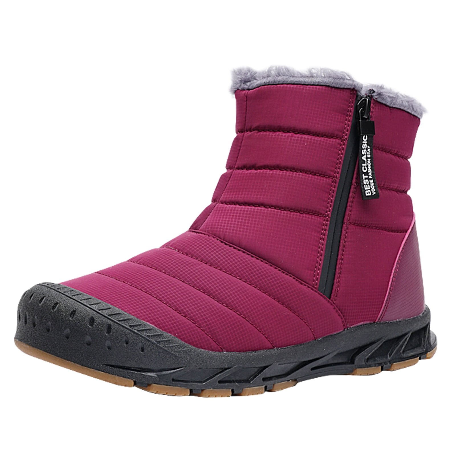 Cyiecw Snow Boots for Men Women Waterproof Lightweight Trekking Boots Anti-slip Winter Boot Outdoor Comfortable Warm Fur Lined Hiking Shoes